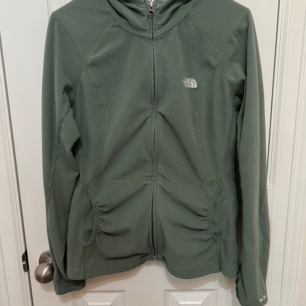 The North Face Olive Full-Zip Fleece